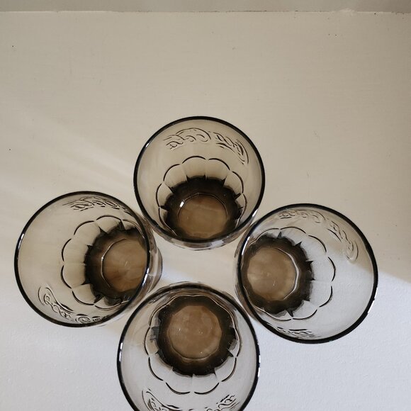 Vintage Set of Four Coca Cola Brown Glasses Coke Tumblers Mc Donald's Collector - Picture 8 of 8